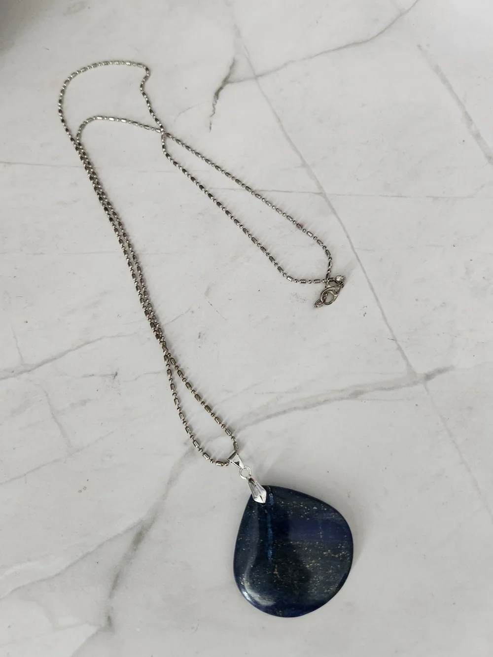 Handmade polished blue